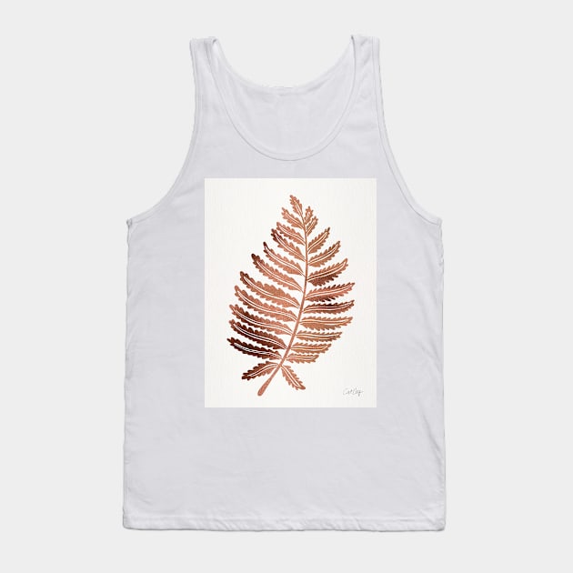 fern leaf rose gold Tank Top by CatCoq